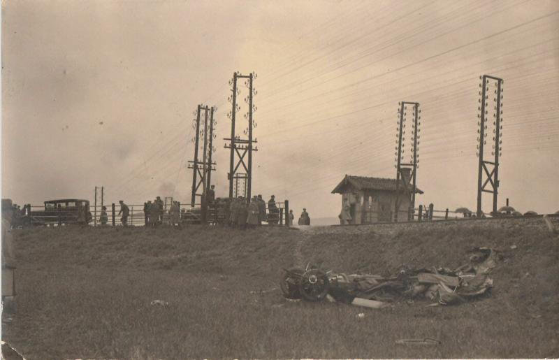 Social history disaster car & train railroad accident early real photo postcard