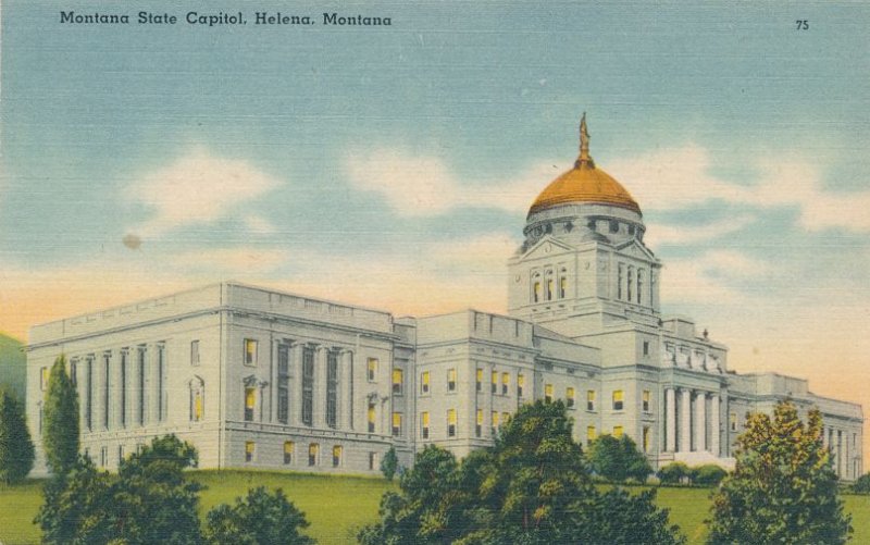 Helena MT, Montana - State Capitol Building - Linen