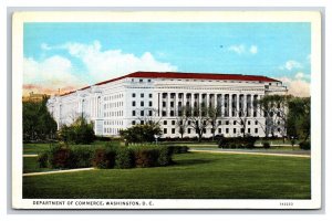 Department of Commerce Building Washingotn DC UNP Linen Postcard W20