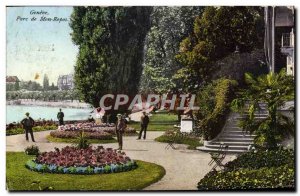 Old Postcard Geneve Parc De Mon Repos