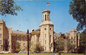 Wheaton Illinois~Wheaton College Administration Bldg~60s Cars-Volkswagon Beetle