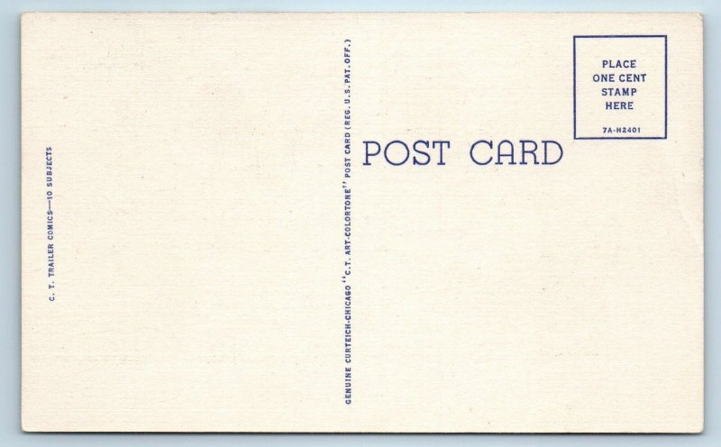 RAY WALTERS COMIC Linen Postcard  Why Should I Bother About Rent? c1930s