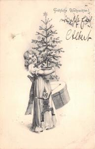 BG8480 girl fir tree toy weihnachten christmas greetings germany