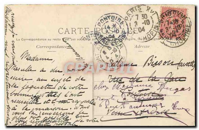 Old Postcard Paris Montsouris Park overlooking Lake