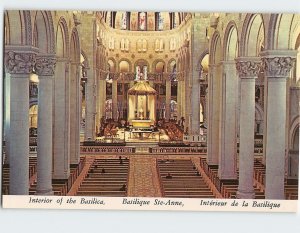 Postcard Interior of the Basilica, Sainte-Anne-de-Beaupré, Canada