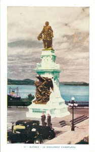 Canada Quebec Le Monument Champlain Vintage Postcard 02.96