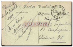 Old Postcard Chateau de Chantilly Facade septrionale