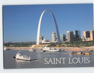 Postcard The Mississippi River as viewed from Eads Bridge, St. Louis, Missouri