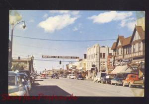 ANCHORAGE ALASKA DOWNTOWN FOURTH AVE. STREET SCENE OLD CARS POSTCARD STORES