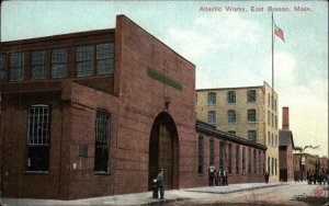 East Boston Massachusetts MA Atlantic Works c1910 Vintage Postcard 