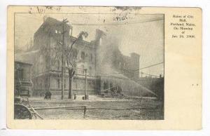 Ruins Of City Hall, Portland, Maine, 1908