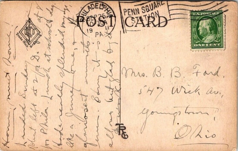Betsy Ross 1911 Postcard - American Flag - Patriotic - Army - Revolutionary War