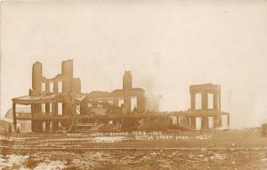 Battle Creek Michigan~Haskall Home~Burned Feb 5, 1909~Fire Disaster~Karbo RPPC