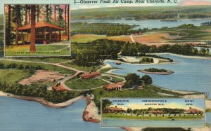 Vintage Postcard 1943 Observer Fresh Air Camp Near Charlotte North Carolina NC