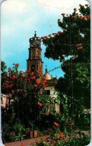 Guadalupe Church on the Main Square Puerto Vallarta Mexico Postcard Posted