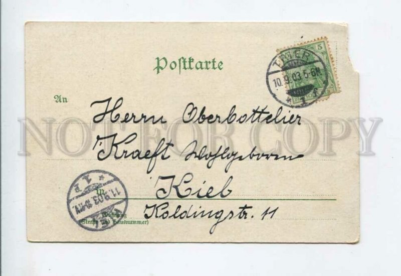 3155663 GERMANY GRUSS aus TRIER Vintage litho RPPC 1903 year