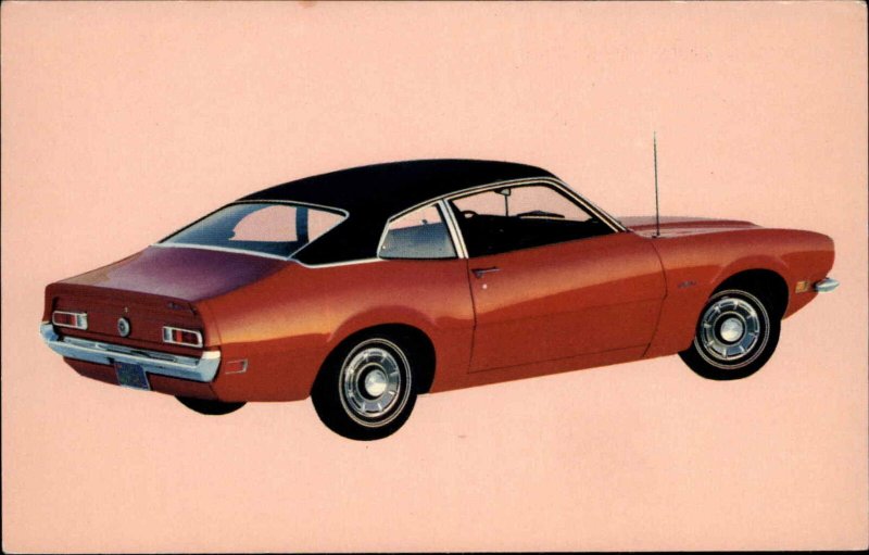 1971 Maverick 2-Door Sedan Classic Car Ad Vintage Postcard