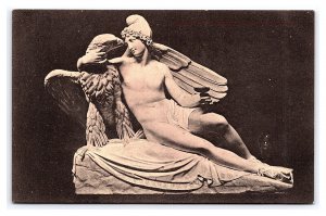 Postcard Tadolini's Ganymede With The Eagle Statue Valentine Series