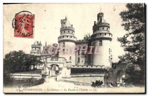 Old Postcard Pierrefonds Chateau La Facade and Entrance