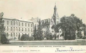 C1910 California Stockton Men's Department Hospital Charleston Postcard 22-11730 