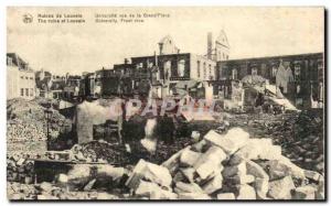 Old Postcard Belgium Leuven University Ruins of the great Square View