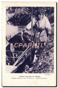 Old Postcard Polar Fisherman equimau of & # 39Alaska