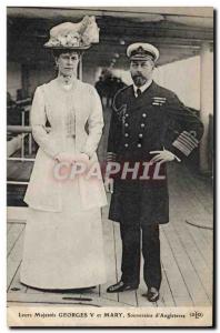 Old Postcard Their Majesties George V and Mary of Sovereigns & # 39Angleterre