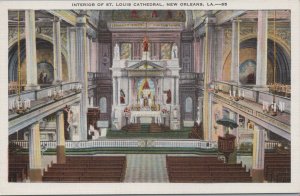 Postcard Interior of St Louis Cathedral New Orleans LA