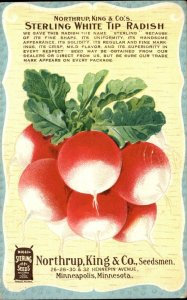 Minneapolis MN Northrup King Co Radish Seeds AD Correspondence Vintage Postcard