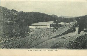 Ansonia Connecticut Scene Naugatuck River undivided #20191905 Postcard 21-4207