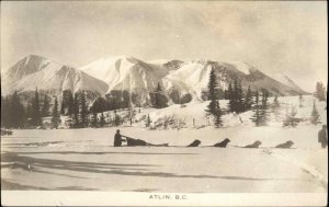 Atlin British Columbia BC Sled Dog Team c1920s Real Photo Postcard