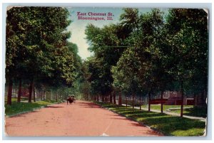 Bloomington Illinois Postcard East Chestnut St. Exterior c1910 Vintage Antique