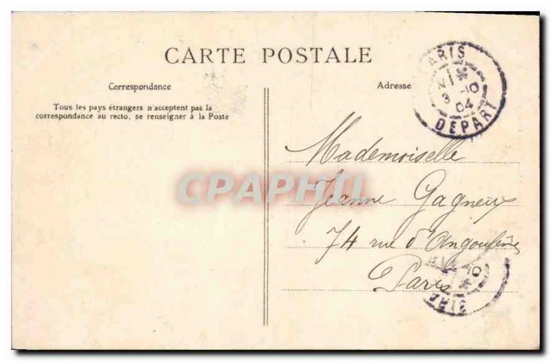 Postcard Old Paris Buttes Chaumont Suspension Bridge