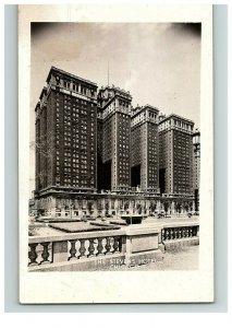 1940s Rppc Vintage Postcard The Stevens Hotel Michigan Ave Chicago IL