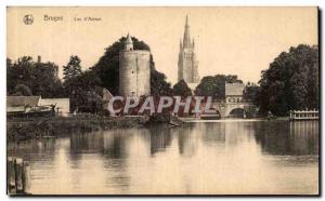 Old Postcard Bruges Lake of Love