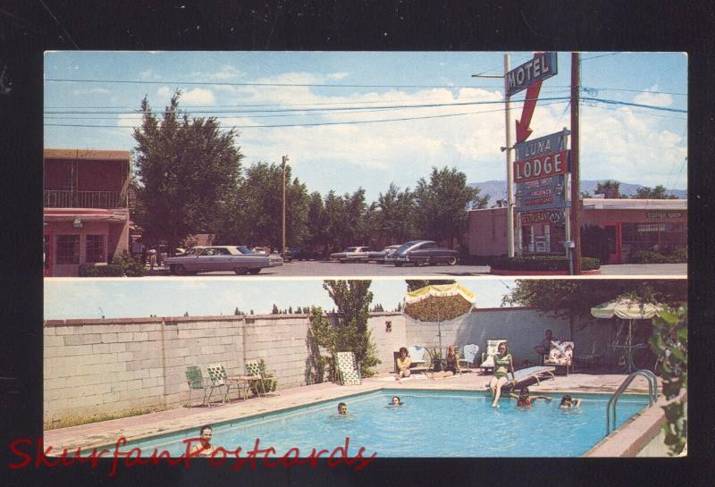 ALBUQUERQUE NEW MEXICO ROUTE 66 MOTEL SWIMMING POOL ADVERTISING POSTCARD