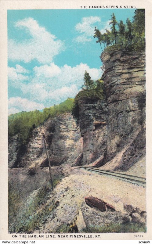 Near PINESVILLE, Kentucky, 1900-10s; The Famous Seven Sisters, On the Harlan ...