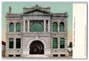 c1905 Public Library Building Victoria South Caroline SC Vintage Postcard 