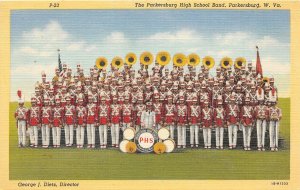 J20/ Parkersburg West Virginia W Va Postcard Linen High School Band  298