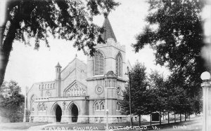 RPPC Presbyterian Church, Monticello, Iowa c1910s Vintage Photo Postcard