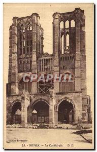 Old Postcard The Cathedral Noyon