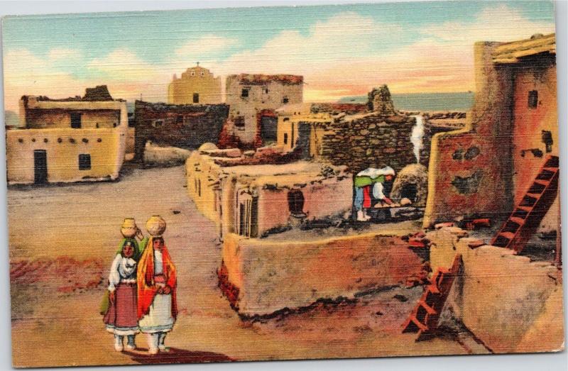 Plaza and Old Church, Laguna Pueblo