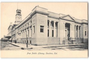 Free Public Library, Stockton, California 1910s Vintage Postcard