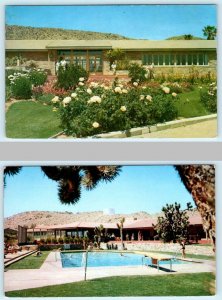 2 Postcards APPLE VALLEY, California CA ~ Swimming Pool & APPLE VALLEY INN 1950s