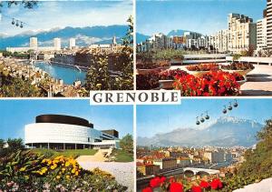 BR30650 Grenoble vue generale et telepherique de la Bastille cable train France