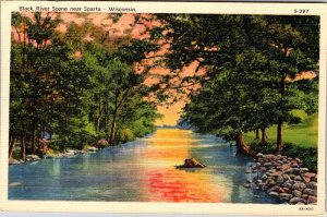 Postcard WATER SCENE Sparta Wisconsin WI AM5661