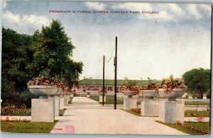 Garden Promenade, Garfield Park Chicago IL Chicago Rubber Co Vtg Postcard F45