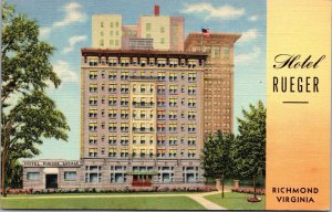 Linen Postcard Hotel Rueger in Richmond, Virginia~132225