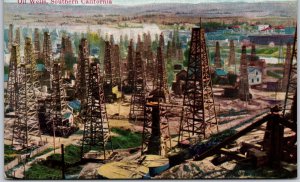 Oil Wells Southern California M. Kashower Co. Publisher Postcard