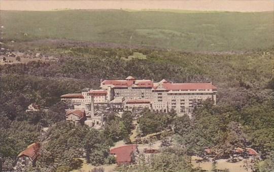 From The South Aerial View Of The Inn At Buck Hill Falls Pennsylvania Handcol...